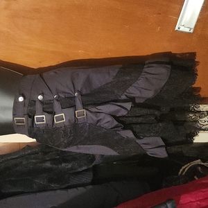 Goth/steam punk pencil skirt